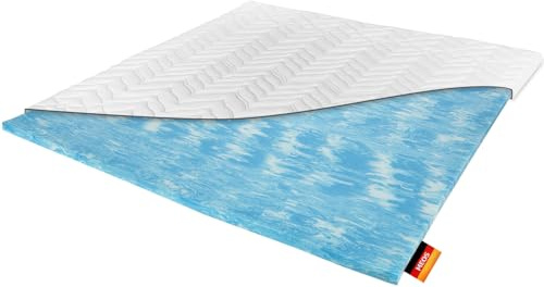 Meos® Gel-Schaum Topper 180x200cm für Matratzen & Boxspringbett - Made in Germany - hohes RG50 - Bezug bis 60°C waschbar - Matratzenauflage (180 x 200 cm) Weiß