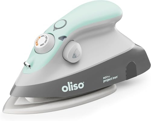 oliso M3Pro Textil-Kompakt-Dampfbügeleisen mit Solemate-Heißbügelablage