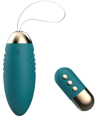 Oziral Vibrator mit fernbedienung, G-Punkt- und Klitorisstimulation,10 Vibrationsmoden Sexball mit Fernbedienung, Sexspielzeug für Paare und Frauen, wiederaufladbares Vibro-Ei, Grün