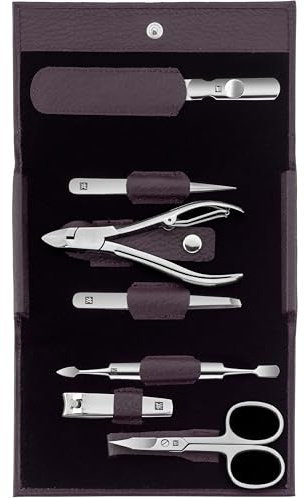 ZWILLING Maniküre-Set mit Reise-Etui, 7-tlg. Pediküre-Set, Lila, Classic