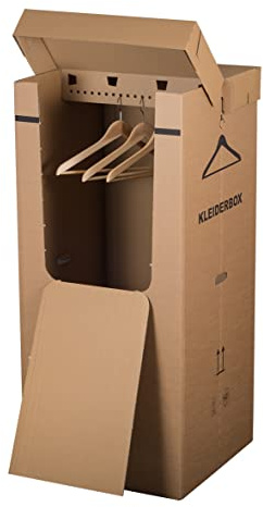 Smartbox Pro 3 Stück | Kleiderbox Kleiderkarton Kartonschrank Umzugskarton Kleideraufbewahrung (3 Stück)