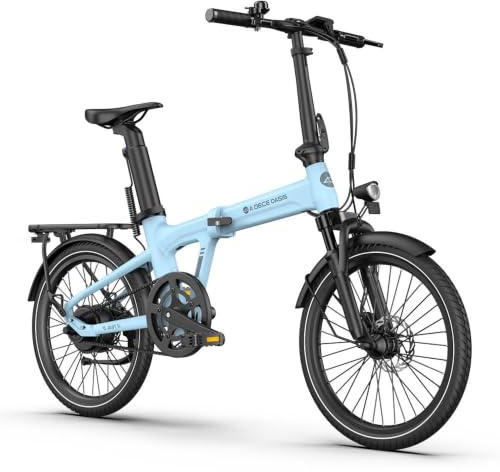 A Dece Oasis ADO e-Bike Air20S Elektrofahrrad, ebike Damen/ebike Herren,Bike,klapprad,E-Faltrad Riemenantrieb,17,5 kg, ADO Smart APP,2,4 LCD,20 Zoll,klappbar