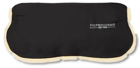 Hofbrucker Handwärmer, Handmuff aus echtem Lammfell für Kinderwagen, Buggy, Sportwagen, warme Handschuhe, wasserabweisend, windabweisend, Farbe: schwarz
