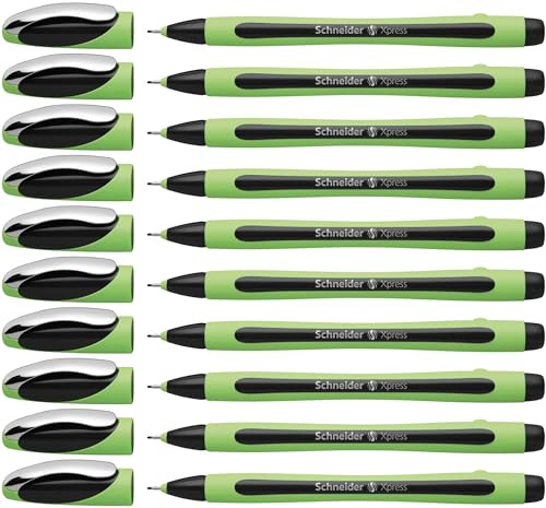 Schneider Xpress Fineliner (Strichstärke 0,8 mm, dokumentenecht) 10er Packung schwarz