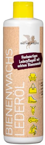 Bense & Eicke Bienenwachs Lederöl - farblos, pflegt und schützt Glattleder, Macht weich und geschmeidig, Schutz vor Nässe/Feuchtigkeit, 500 ml