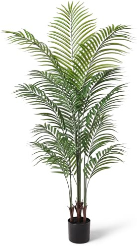 CROSOFMI Künstliche Pflanzen groß 150cm Kunstpflanze im Topf Plastik Palme Künstliche Palmen wie echt Fake Plant deko für Wohnzimmer Balkon Schlafzimmer Büro Perfektes Einweihungsgeschenk (1 Pack)