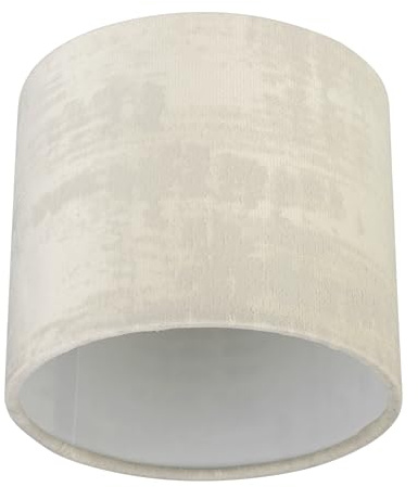 REV Lampenschirm im Vintage Look - Lampenschirm für Tischlampe, Ø 14cm, Ersatzlampenschirm Hänge- und Stehlampe, rund, arktisweiss