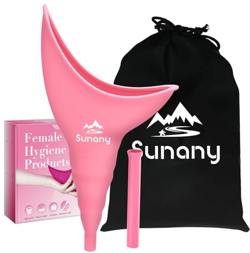 Sunany Urinella für Frauen, Silikon-Pinkeltrichter Wiederverwendbar | Weiches Silikonmaterial, Wiederverwendbares Design, Einfach zu Reinigen & Mitnehmen für Reisen, Camping & Outdoor-Aktivitäten