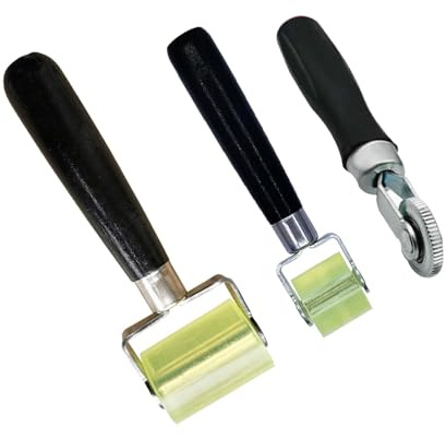 GIONAR 3 Teiliges Professionelles Andrückroller Set, Silikon Rolle, Andrückwalze, Sound Deadening Roller, für alubutyl Kantenumleimer und zum Verschweißen von PVC Planen und Schalldämmung im Auto