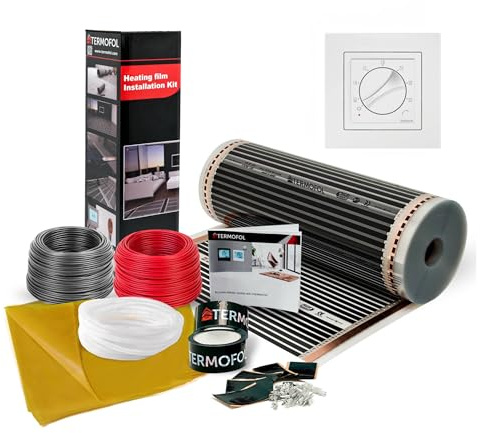Komplettes Infrarot-Fußbodenheizung Heizfolien Set 140W/M²