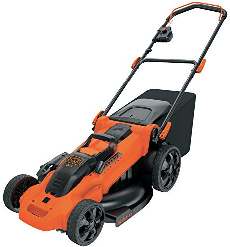 BLACK+DECKER 3-in-1 Rasenmäher Akku Rasenmäher Elektro (mit Autosense 36V, 48 cm Schnittbreite, für mittlere und große Gärten, inkl. 2 Akkus, 90-Min Schnellladegerät, 50l Fangsack) CLMA4820L2-QW