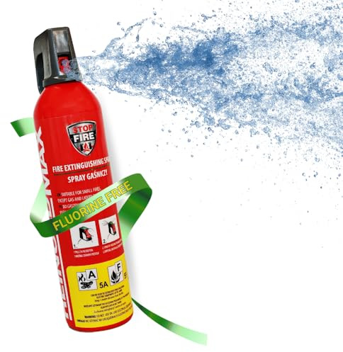 notlok Safety Work - 750g Feuerlöschspray ohne Fluor | Hautfreundlicher Feuerlöscher Schaum für Brände A F & E bis 1000 V | Mini Feuerlöscher Auto - Feuerlöscher Haushalt, Auto Feuerlöscher Klein
