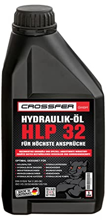 CROSSFER GmbH Hydrauliköl HLP32 1 Liter für Hydraulikpressen, Holzspalter, Wagenheber, Hydraulikflüssigkeit Hydraulikfluid 32er Viskosität