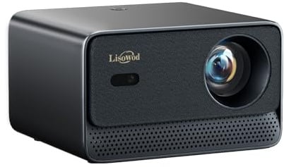 Beamer 4K [Compatible with Netflix & Live-TV | Autofokus | HDMI eARC & CEC] 1080P Lisowod Mini Beamer WiFi 6, Bluetooth, Dolby Audio, Heimkino & Outdoor Projektor