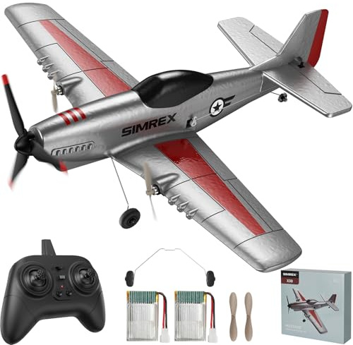 SIMREX TOY2409 RC Flugzeug, 2,4 GHz ferngesteuertes Flugzeug 6-Achsen-Gyro-Stabilisator, 3-Kanal-RTF-RC-Segelflugzeugspielzeug für Anfänger, Kinder, Erwachsen