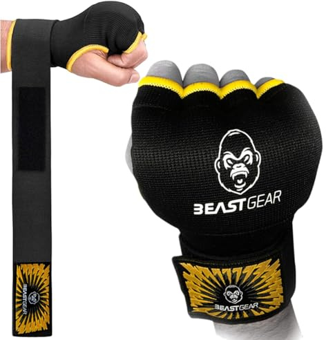 Beast Gear Pro Boxen Innenhandschuhe - Hochwertige Gel Box-Handschuhe für Kampfsport, MMA und Martial Arts - Extra-Large