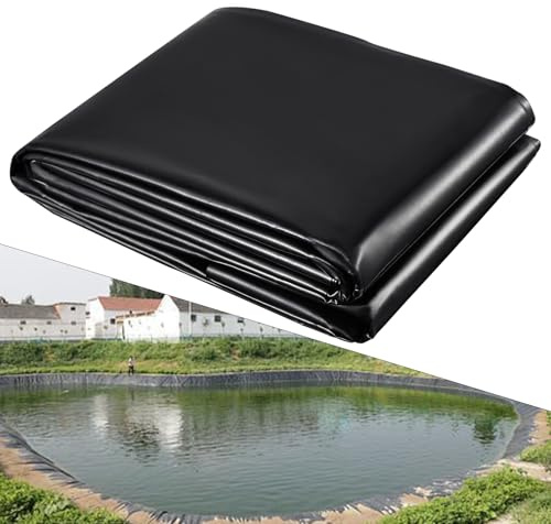 HonGien 3x4m Teichfolie, HDPE hochfeste wasserdichte Teichfolie für die Landwirtschaft, schützt die Teichökologie, geeignet Fountains