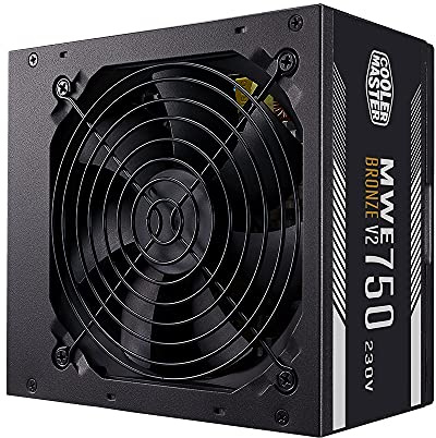 Cooler Master MWE 750 Bronze 230V V2, PC-Netzteil (EU-Stecker), 80 PLUS Bronze, temperaturempfindlichen HDB-Lüfter, DC-DC + LLC-Schaltung mit + 12V-Schiene, nicht modular
