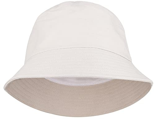 Sibba Fischerhut Baumwolle Bucket Hat Halooween Faltbar Anglerhut Freizeit Sommerhut mit Breiter Krempe Weich Atmungsaktiv Strandkappe Damen Herren Camping Reisen Wandern Buschhut 56-58cm Einfarbig