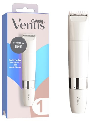Gillette Venus Intimate Trimmer für Damen, Weiß - Rasierer für Intimbereich, Der Intimate Trimmer Wurde Entwickelt, Um Die Haut Im Intimbereich zu Schonen, Wasserdicht