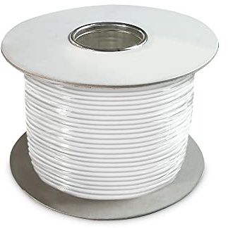 DIGITUS Flachband-Telefonkabel - 6-adrig - 100 m auf Trommel - AWG 26 - ungeschirmt - CCA - für modular oder TAE-Anlagen - weiß