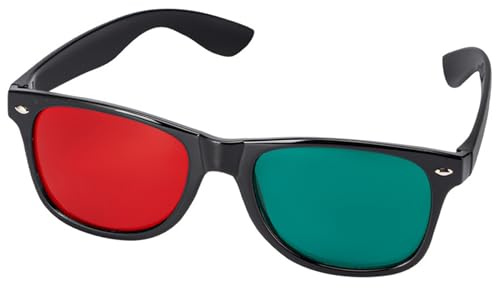 NIDONE 3D -Betrachtungsbrille, 3D -Brille, schwarzer Rahmen Rotes Grün für dimensionale Anaglyphen -TV -Film DVD -Spiel und Amblyopia Training Brillen