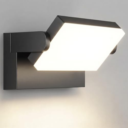 Kingwen 40W LED Wandleuchte außen,3000K,3000lm,Schwarz,360° drehbar | Schwarze Außenlampe aus Aluminium,IP65;360° ausrichtbar für Hauswand,Terrasse,Hof,Eingang und Garage