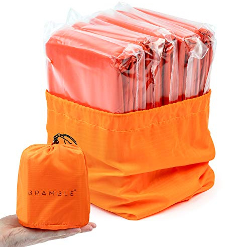 Bramble - 5 Stück Thermal Notfall Biwaksack, Rettungsdecken für Outdoor, Camping, Wandern, Notfälle - Ultraleicht & Wasserdicht