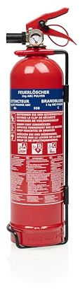 Smartwares Pulverlöscher – 1 kg – für ABC Brände – mit Halterung – FEX-18116