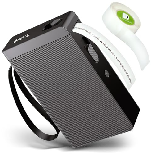 Olympia P22 Etikettendrucker Schwarz | Etikettiergerät für Home Office & Bürobedarf | Bluetooth-Thermodrucker für Küche, Büro & Hobby | Label Printer für Endlospapier | Wasserfest & Abriebfest