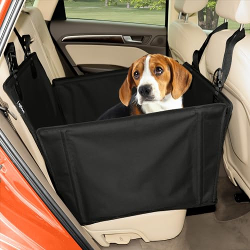 WUGLO Hunde Autositz Rückbank Extra Stabil für mittlere Hunde bis 18 kg