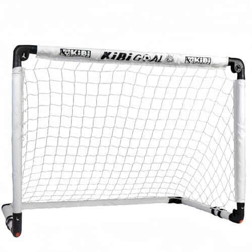 KiBiGOAL Fussballtor Kinder Fußballtor Set, Klappbar Fußballtor 90x60cm, Kleines Fussballtor für Indoor und Garten, Kinder Fußball Spielzeug Geschenke für Innen und Außen