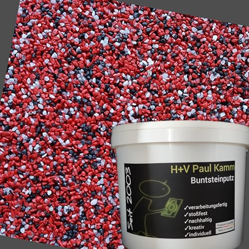 H+V Paul Kamm® Buntsteinputz Mosaikputz Sockelputz 1-2mm - Verschiedene Farbmischungen