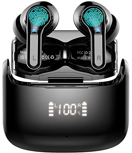 Bluetooth Kopfhörer, Kopfhörer Kabellos Bluetooth 5.3 In Ear Kopfhörer mit 4 ENC Mikrofon, 2023 Neue Kabellose Kopfhörer Noise Cancelling Earbuds mit 40H Deep Bass, USB-C, IP7 Wasserdicht Ohrhörer