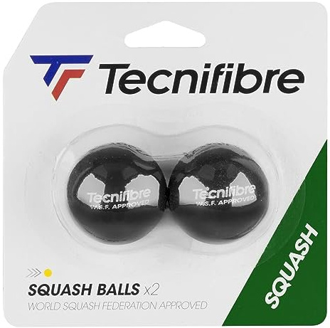TECNIFIBRE - 2 Squashbälle Gelber Punkt, TF_Ball_Yellow_2balls, Nicht zutreffend