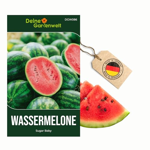 Wassermelonen Sugar Baby Samen - Citrullus lanatus - Wassermelonensamen - Obstsamen - Saatgut für 10 Pflanzen