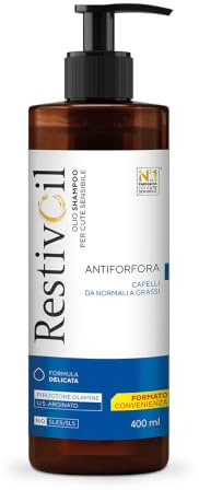 RestivOil Complex Anti-Schuppen Shampoo für normales bis fettiges Haar mit antiseborrhoischer Wirkung und Anti-Juckreiz, 400 ml