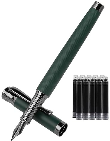 BOCIYER Luxus Füllfederhalter Set, feine Feder, bestes Stiftgeschenkset für Männer & Frauen, Büro, Kalligraphie füller - Grün