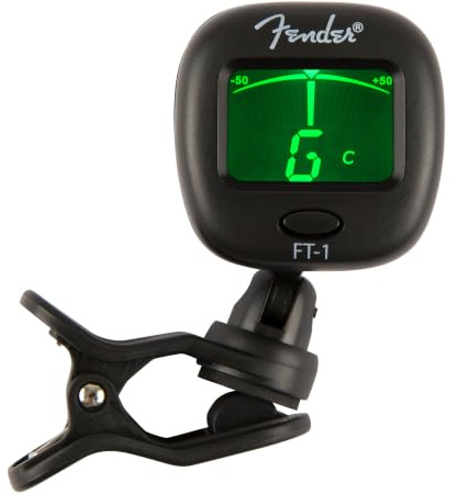 Fender FT-1 Pro Gen 2 Clip-On Chromatic Tuner für Gitarre, Bass & mehr | Chromatische Stimmung für Gitarre, Bass, Ukulele, Violine, anfängerfreundlich, helles Display, für Zuhause, Studio, Bühne