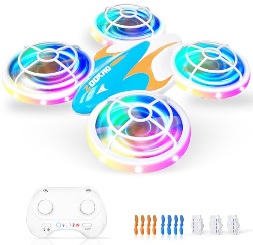 Zookao Mini Drohne für Kinder Spielzeug ab 6+ Jahre, Weihnachten Geburtstags Geschenke für Kinder Ferngesteuertes RC Flugzeug Mini Drone for Kids und Anfänger Quadrocopter mit LED Lichter