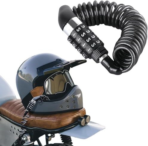 Kabelschloss für Helm, Fahrradschloss, Fahrradkette, Diebstahlsicherung aus Zink, Fahrradschlösser, Motorradhelm, Mini-Diebstahlsicherung, für Roller, Helme, Fahrrad