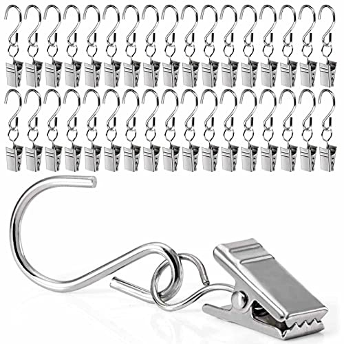Gardinenhaken Metall,Gardinen Clips,Vorhang Haken,Vorhang Klammern 50 Stück | Vorhang Clips,Gardinen Klammer mit Haken für Vorhängen,Fotos,Hausdekoration