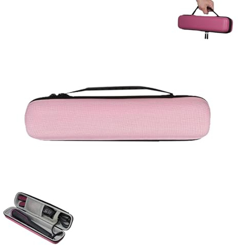 Blockflöten-Tasche für Musikinstrument-Aufbewahrung, Beutel EVA-Reißverschluss-Tragetasche Sopranblockflöte Hart, Haarglätter Umhüllte Lockenstab-Tasche Lockenstab Kompakte Trage-Reisetasche (Rosa)