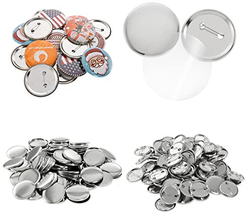 Dyna-Living Buttonrohlinge 200 Stück 44mm Metall Pin Kit