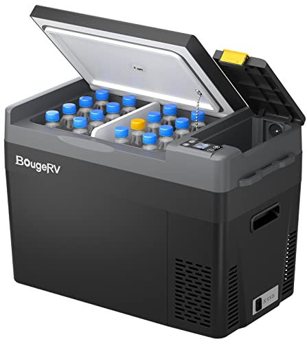 BougeRV CRPRO Kompressor Kühlbox 12v, 29 Liter Auto-Kühlbox(-22℃~10℃), 12/24V DC &110-240V AC Tragbarer Auto-Kühlschrank, 12v Kühlschrank, für Auto, Camping, Reisen (Aktualisierte Version)