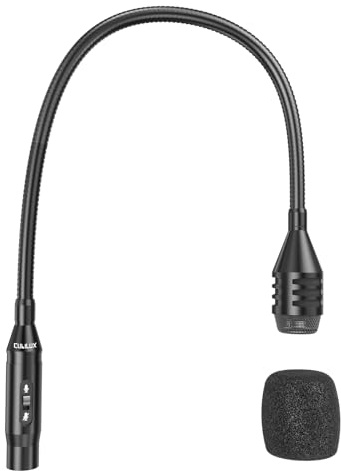 Cubilux XLR Schwanenhalsmikrofon mit Mute Taste, Niere, 19 Zoll | Dynamisches Sprachmikrofon mit XLR, flexiblem 360 Grad Hals und Nierencharakteristik für Konferenz und Rednerpult