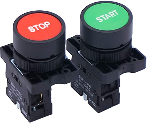 Taiss Momentaner Push Button Switch Start/Stop Rot grünes Sign NO NC AC 660V 10A druckknopfschalter HB2-Start/Stop
