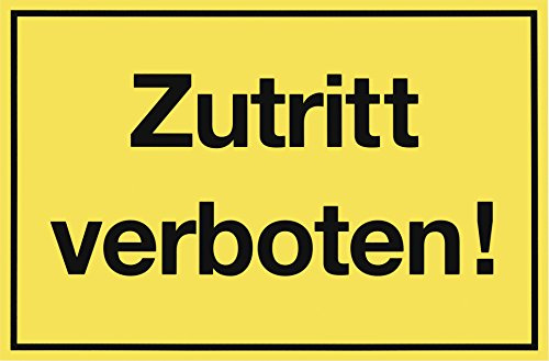 Metafranc Hinweisschild "Zutritt verboten!" - 250 x 150 mm / Beschilderung / Infoschild / Verbotsschild / Zutrittsverbot / Privatgrundstück / Grundstückskennzeichnung / Gewerbekennzeichnung / 503770