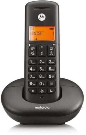 Motorola Voice - E201 Digitales Schnurlostelefon, Anrufüberwachung, Fernzugriff, Bitte-Nicht-stören-Taste, Freisprecheinrichtung, Schwarz