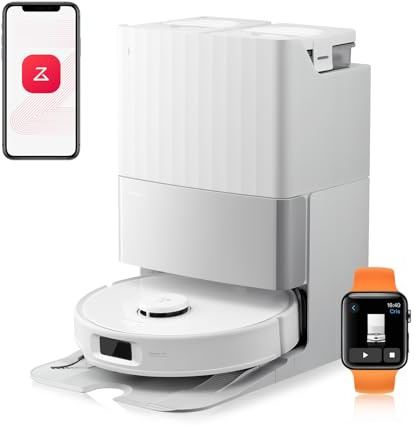 roborock Qrevo Edge S5A Saugroboter mit Wischfunktion,Dual Anti-Tangle-System,18.500Pa,FlexiArm Design Kantenreinigung, Hebarem Wischmopp,75℃ Heißwasser-Moppwäsche (Weiß)
